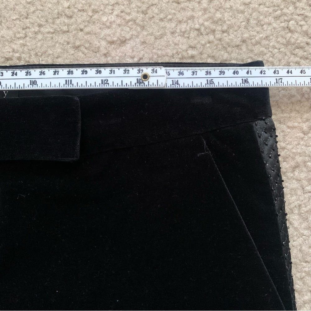 Theory Tara Be velvet beaded embellished black y2k flare pants size 10 - Picture 12 of 13